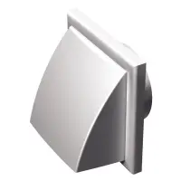 Решетка вентиляционная VENTS МВ 152 ВК пластиковая флянец с клапаном белая                          