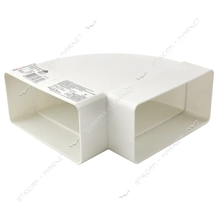 Колено горизонтальное Vents 5251 L 143мм 55x110мм