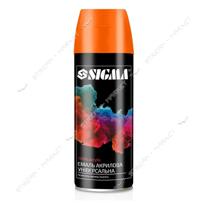 Эмаль аэрозольная Sigma 2736121 акриловая флуоресцентная 400мл RAL 2005 оранжевая