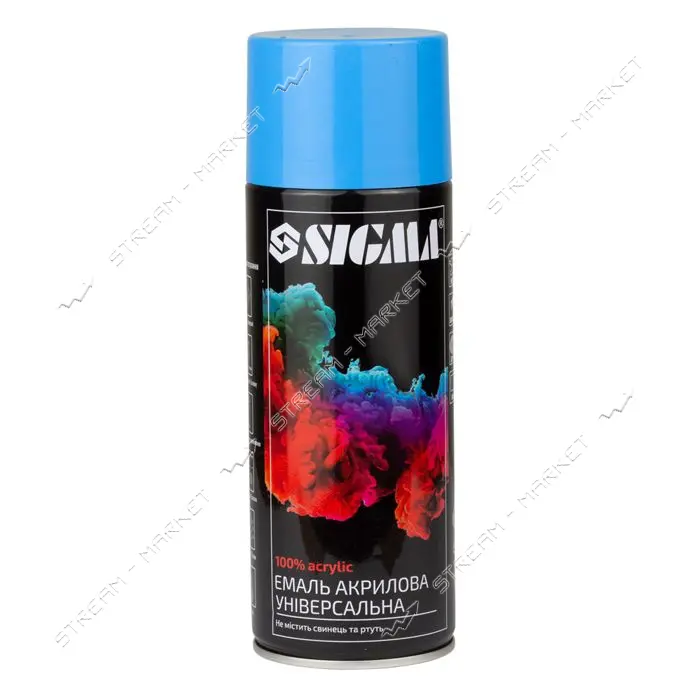 Эмаль аэрозольная Sigma 2737111 акриловая 400мл RAL 5012 голубой глянец                             