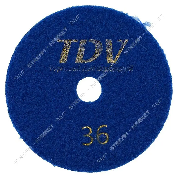 Круг полировальный черепашка TDV 100мм Р36 сухая шлифовка