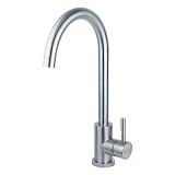 Смеситель для кухни Aquatica 9722101 гусак ухо на гайке картридж 35мм нержавейка