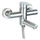 Смеситель для ванны Aquatica 9719211 HT-2C171P гусак прямой 100мм картридж 35мм нерж                