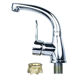 Смеситель для раковины Aquatica 9734000 HL-1A230С гусак изогнутый на гайке картридж 35мм