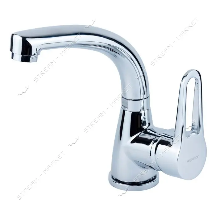 Смеситель для раковины Aquatica 9734000 HL-1A230С гусак изогнутый на гайке картридж 35мм