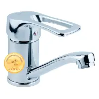 Смеситель для кухни Aquatica 9712120 гусак прямой 150мм на шпильке картридж 40мм                    