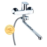 Смеситель для ванны Aquatica 9738230 KN-3C228C гусак прямой 350мм дивертор выносной картридж 40мм