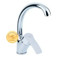 Смеситель для кухни Aquatica ML-4B441C гусак ухо латунный шток на гайке картридж 40мм               