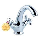 Смеситель для раковины Aquatica PL-2A155C литой на шпильке кранбукса 1/2"