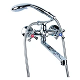Смеситель для ванны Aquatica 9777210 PL-5C255C гусак прямой 350мм шар кранбукса 1/2"