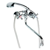 Смеситель для ванны Aquatica PM-5C457C 9780220 гусак изогнутный кранбукса 1/2"