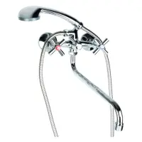 Смеситель для ванны Aquatica PM-5C457C 9780220 гусак изогнутный кранбукса 1/2"                      