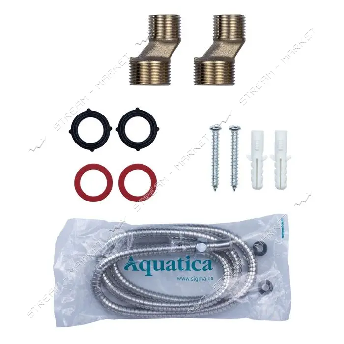 Смеситель для ванны Aquatica PM-5C457C 9780220 гусак изогнутный кранбукса 1/2"