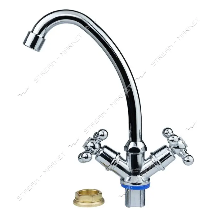 Смеситель для кухни Aquatica 9783100 эконом на гайке кранбукса 1/2" 2шт