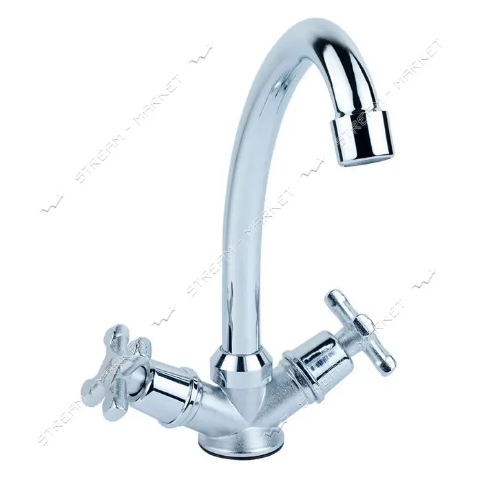 Смеситель для кухни Aquatica 9786100 эконом на шпильке кранбукса 1/2" 2шт