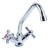 Смеситель для кухни Aquatica 9780100 PM-1B157C эконом на гайке кран-букса 1/2" 2шт                  