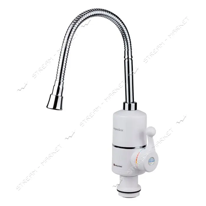 Кран-водонагреватель Aquatica 9797143 проточный 3кВт для кухни гусак гофрированый на гайке          