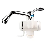 Кран-водонагреватель Aquatica LZ-5A211W проточный 3.0кВт для раковины гусак изогнутый на гайке