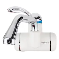 Кран-водонагреватель Aquatica LZ-6A211W проточный 3кВт для раковины гусак изогнутый настенный       