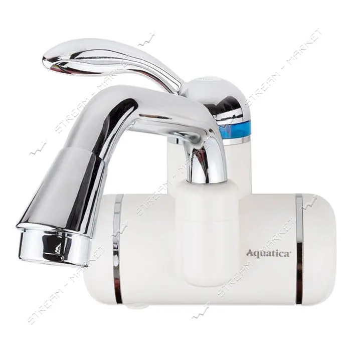 Кран-водонагреватель Aquatica LZ-6A211W проточный 3кВт для раковины гусак изогнутый настенный