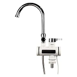 Кран-водонагреватель Aquatica 9798203 проточный 3кВт для кухни ухо на гайке с дисплеем
