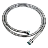 Шланг для душа Aquatica 9792010 1/2" усиленный хромированный растяжной с подшипником 150-210см