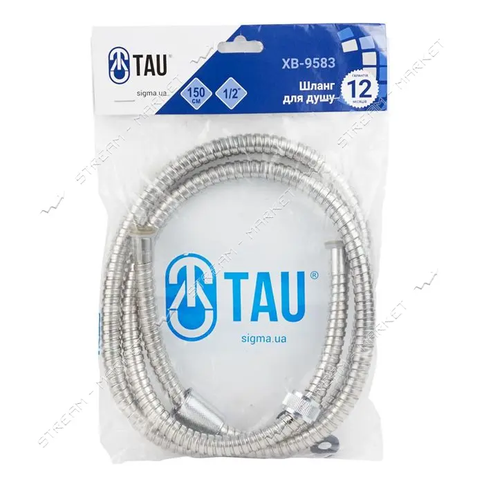 Шланг для душа Aquatica Tau XB-9583 9892081 150см 1/2" эконом