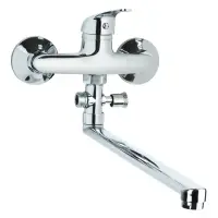 Cмеситель для ванны Aquatica Tau 9846220 TN-3C242C гусак прямой 350мм картридж 35мм                 