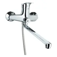 Смеситель для ванны Aquatica Tau 9807220 SE-2C245C гусак прямой 350мм картридж 40мм                 