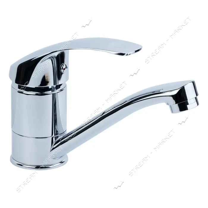 Смеситель для кухни Aquatica Tau 9804100 SD-1B143C гусак прямой 150мм на гайке картридж 40мм        