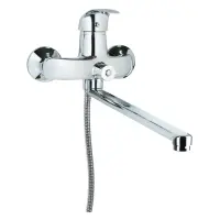 Смеситель для ванны Aquatica Tau 9840220 TN-5B142C прямой 350мм дивертор встроенный                 