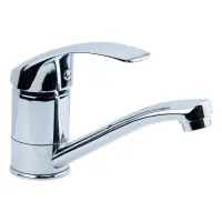 Смеситель для кухни Aquatica Tau 9804110 SD-1B243C гусак прямой 250мм на гайке картридж 40мм