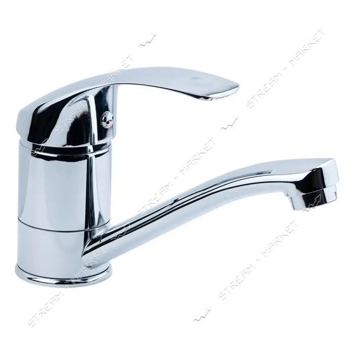 Смеситель для кухни Aquatica Tau 9804110 SD-1B243C гусак прямой 250мм на гайке картридж 40мм        