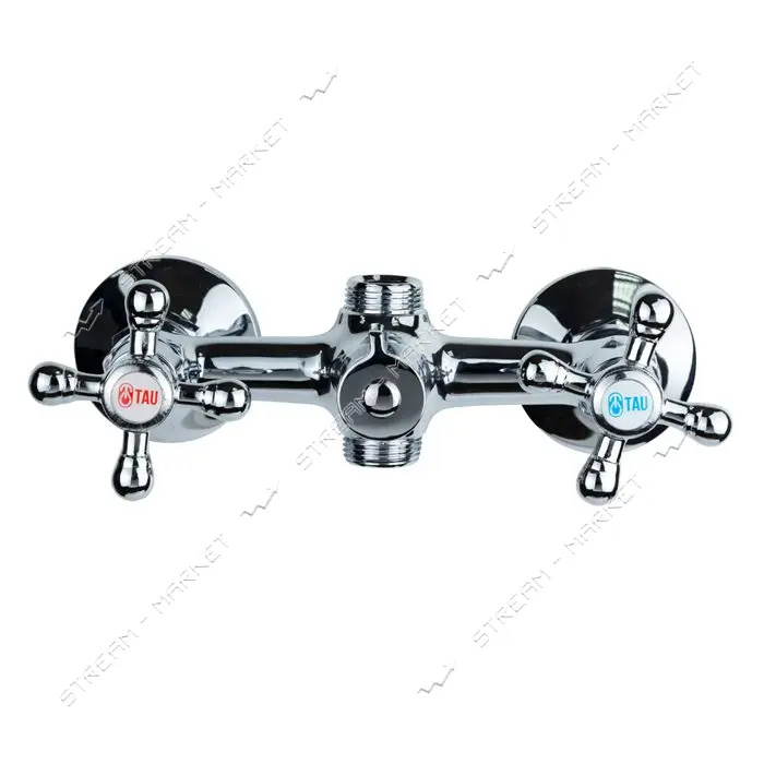 Смеситель для ванны Aquatica Tau 9870220 VD-2C261C гусак прямой 400мм кран-букса 1/2"