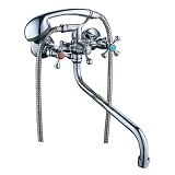Смеситель для ванны Aquatica Tau 9885220 VN-5C460C гусак изогнутый кран-букса 1/2"                  