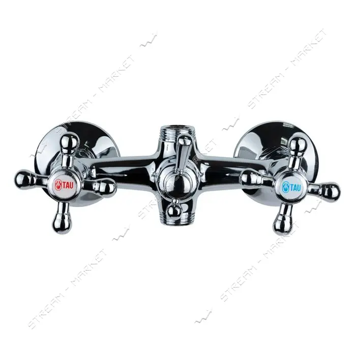 Смеситель для ванны Aquatica Tau 9870210 VD-5C261C гусак прямой 350мм кран-букса 1/2"