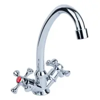 Смеситель для кухни Aquatica Tau 9885100 VN-1B160C эконом на гайке 2шт кран-букса 1/2"              