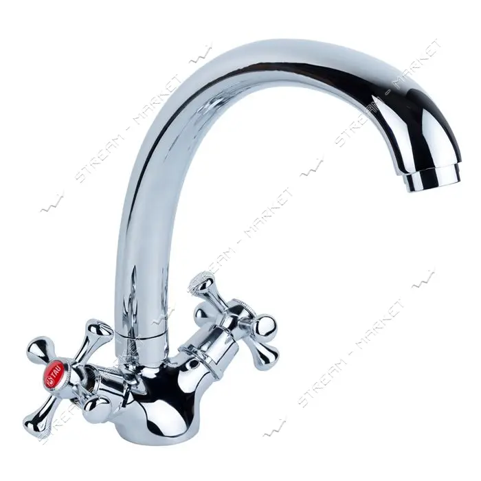 Смеситель для кухни Aquatica Tau 9885130 VN-4B460C гусак ухо на гайке кран-букса 1/2"