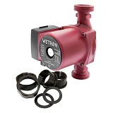 Насос циркуляционный Wetron 774232 100Вт Hmax 6м Qmax 50л/мин d1 1/2" 180мм плюс гайки d 1" бордо   