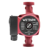 Насос циркуляционный Wetron 774232 100Вт Hmax 6м Qmax 50л/мин d1 1/2" 180мм плюс гайки d 1" бордо   