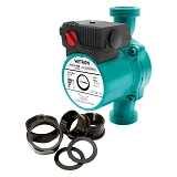 Насос циркуляционный Wetron 774332 100Вт Hmax 6м Qmax 50л/мин d1 1/2" 180мм плюс гайки d 1" зеленый 