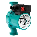 Насос циркуляционный Wetron 774332 100Вт Hmax 6м Qmax 50л/мин d1 1/2" 180мм плюс гайки d 1" зеленый 