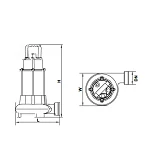 Насос канализационный Aquatica 773332 1.3кВт Hmax 12м Qmax 300л/мин с ножом                         
