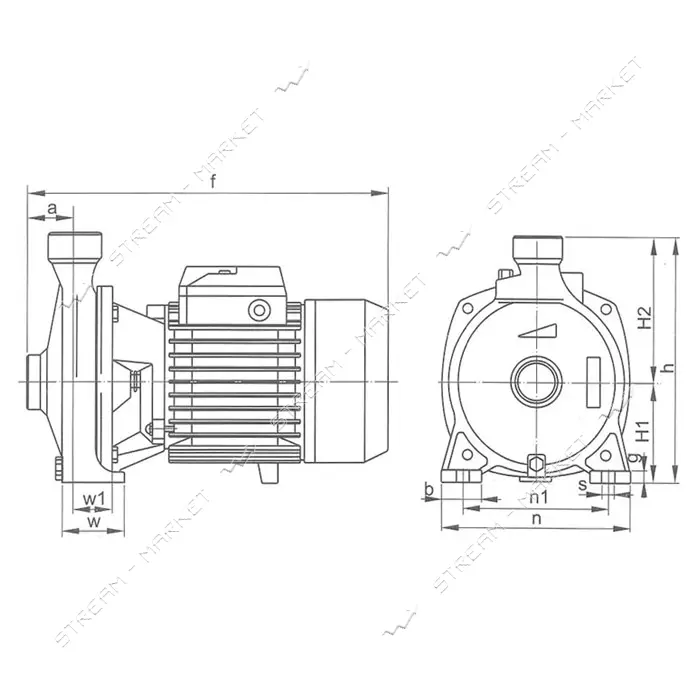Насос поверхностный EuroAqua CPM 158                                                                