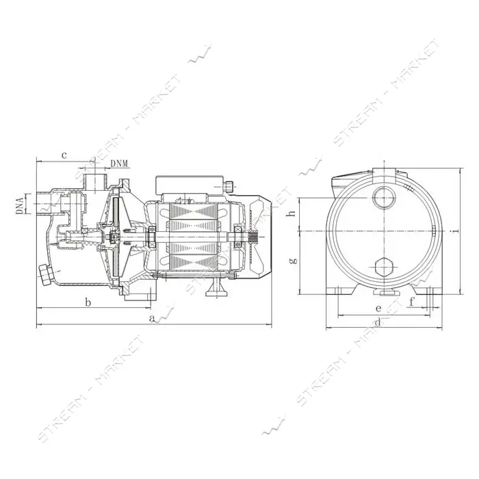 Насос поверхностный EuroAqua JY1500 1.5кВт                                                          
