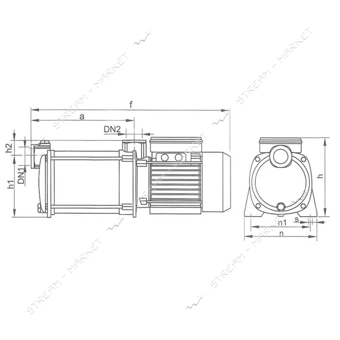 Насос поверхностный EuroAqua MH1100                                                                 