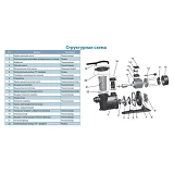Насос для бассейна Aquatica Leo 772225 1.1кВт Hmax 15.2м Qmax 350л/мин
