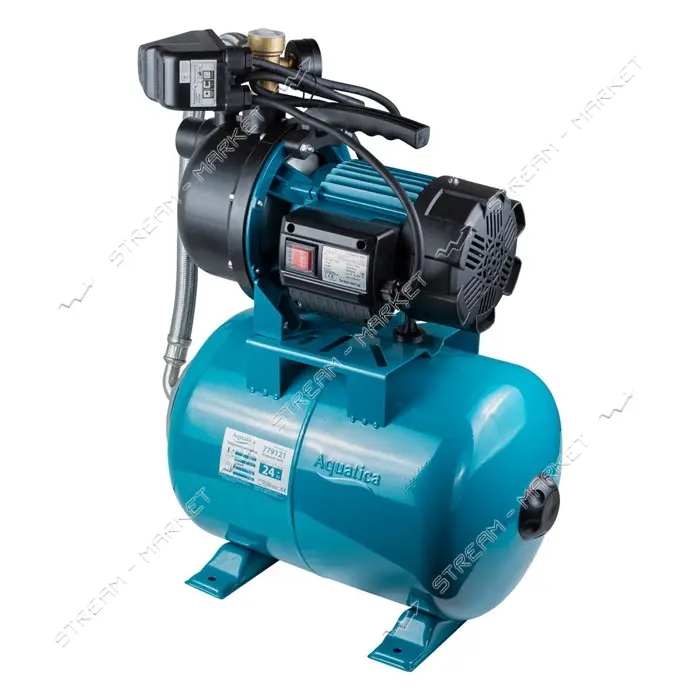 Станция Aquatica Leo 775308/24 1кВт Hmax 44м Qmax 73л/мин самовсасывающий насос 24л Под заказ