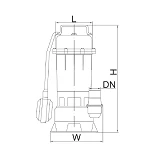 Насос фекальный EuroAqua WQD-1-1.1A алюминиевый