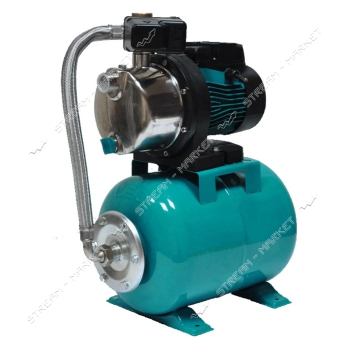 Станция Aquatica Leo 775315/24 0.6кВт Hmax 35м Qmax 50л/мин самовсасывающий насос нержавейка 24л    